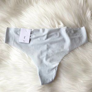 Calvin Klein Blue Gray Intimates Seamless Panty Thong Women's Medium